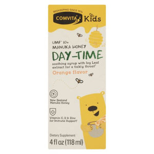 Comvita, Manuka Honey Day Time Orange Flavor Kids, 4 Oz