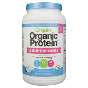 Orgain, Organic Protein & Superfoods, Vanilla Bean 2.02 lbs