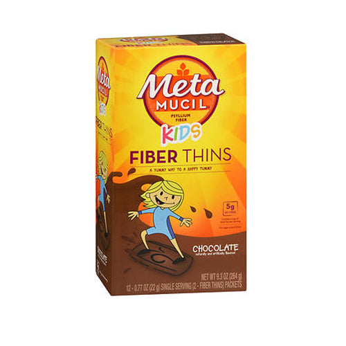 Glide, Meta Mucil Kids Fiber Thins Packets Chocolate, 12 Count