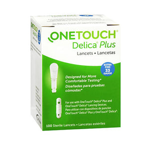 Onetouch, Onetouch Delica Plus Lancets Extra Fine 33 Gauge, 100 Count