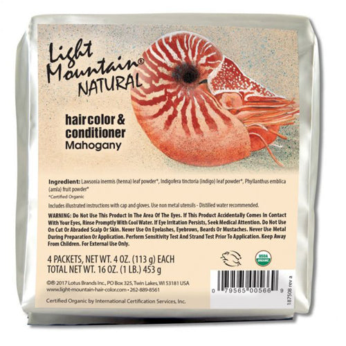 Light Mountain, Natural Hair Color & Conditioner, Mahogany 16 Oz