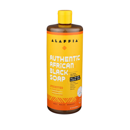 Alaffia, Black Soap Unscented, 32 Oz