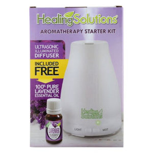 Healing Solutions, Ultrasonic Illuminated Diffuser Lavender, 1 Count