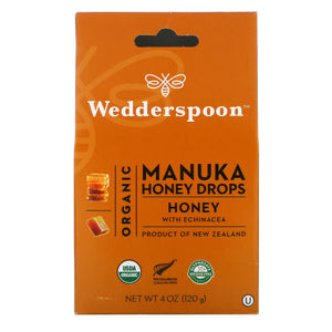 Wedderspoon, Organic Manuka Honey Drops with Echinacea, 0, 4 Oz