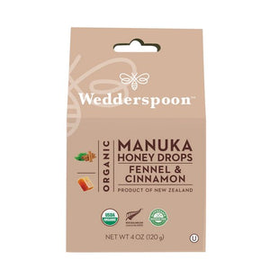 Wedderspoon, Fennel & Cinnamon Manuka Honey Drops, 0, 4 Oz