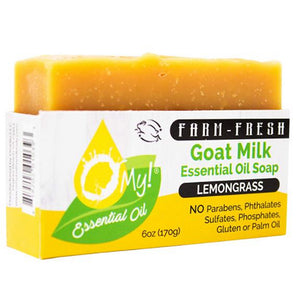 O MY!, Goat Milk Essential Oil Soap, 0, Lemongrass, 6 Oz