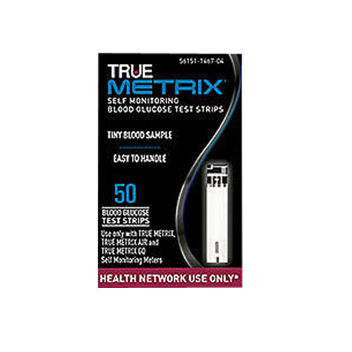True Metrix, True Metrix Self Monitoring Glucose Test Strips, 50 Count