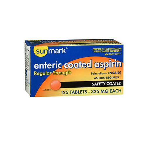 Sunmark, Sunmark Enteric Coated Aspirin, 325 mg, 125 Tabs