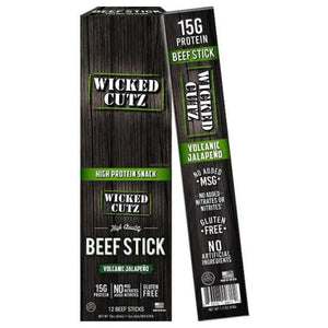 Wicked Cutz, Jalapeno Beef Stick, 12 Each