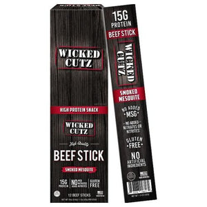 Wicked Cutz, Mesquite Beef Stick, 12 each