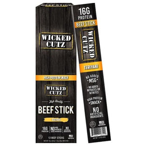 Wicked Cutz, Teriyaki Beef Stick, 12 each