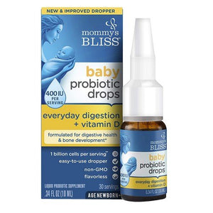 Mommys bliss, Probiotic Drops + Vitamin D Newborns, 0.34 Oz