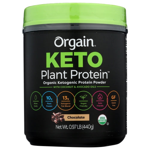 Orgain, Chocolate Protein Powder, 0.97 lbs