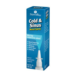 NatraBio, Cold and Sinus Nasal Spray, 0.8 Oz