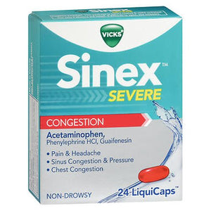 Sinex, Sinex Severe Congestion LiquiCaps, 24 Tabs