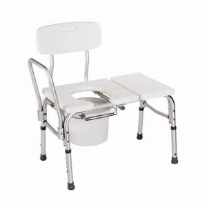 Carex, Bath / Commode Transfer Bench Carex  18 to 21 Inch Height Range 300 lbs. Weight Capacity Fixed Arm, Count of 1