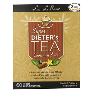 Laci Le Beau Super Dieters Tea Cinnamon Spice 60 Bags by Natrol