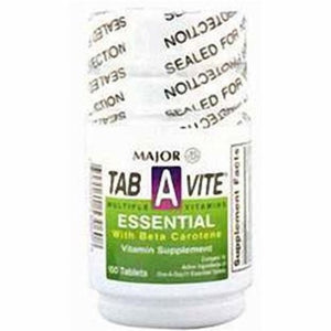 Major Pharmaceuticals, Multivitamin Supplement Major  Tab-A-Vite Vitamin A / Cholcalciferol 3000 IU - 400 IU Strength Table, Count of 1