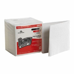 Georgia Pacific, Task Wipe Brawny Industrial  Medium Duty White NonSterile Double Re-Creped 12-1/2 X 13 Inch Disposab, Count of 1170