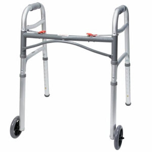 McKesson, Folding Walker Adjustable Height McKesson Aluminum Frame 350 lbs. Weight Capacity 25 to 32-1/4 Inch, Count of 1