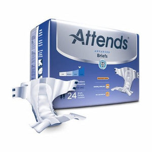 Attends, Unisex Adult Incontinence Brief Attends  Advanced Tab Closure Medium Disposable Heavy Absorbency, Count of 96