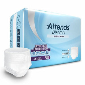 Attends, Unisex Adult Absorbent Underwear, Count of 16