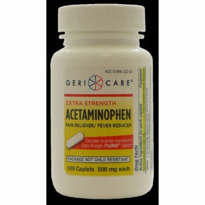 McKesson, Pain Relief Geri-Care  500 mg Strength Acetaminophen Caplet 100 per Bottle, Count of 1