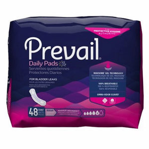 First Quality, Bladder Control Pad Prevail  Daily Pads Ultimate 16 Inch Length Heavy Absorbency Polymer Core One Si, Count of 33
