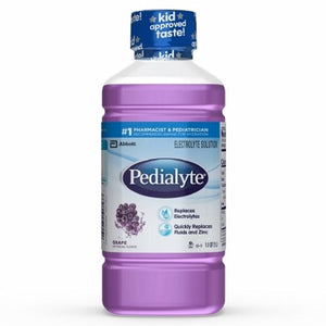 Pedialyte, Pediatric Oral Electrolyte Solution Pedialyte  Grape Flavor 1Liter Bottle Ready to Use, Count of 8