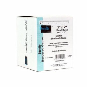 DermaRite, Adhesive Dressing 2 X 2 Inch Gauze Sterile, Count of 50