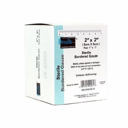 DermaRite, Adhesive Dressing 2 X 2 Inch Gauze Sterile, Count of 50