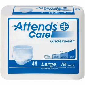 Attends, Unisex Adult Absorbent Underwear Attends  Care Pull On with Tear Away Seams Large Disposable Moderat, Count of 100