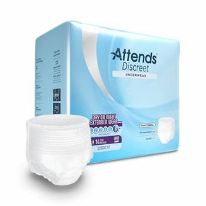 Attends, Unisex Adult Absorbent Underwear Attends  Discreet Pull On with Tear Away Seams Large Disposable Hea, Count of 56