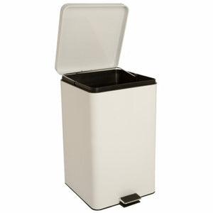 McKesson, Trash Can with Plastic Liner McKesson 32 Quart Square White Steel Step On, Count of 1