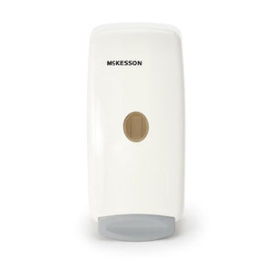 McKesson, Skin Care Dispenser McKesson White Plastic Push Bar 1000 mL Wall Mount, Count of 12