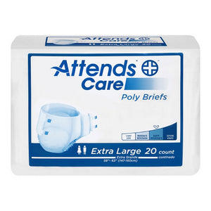 Attends, Unisex Adult Incontinence Brief Care X-Large, Count of 60