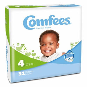 Attends, Unisex Baby Diaper, Count of 124