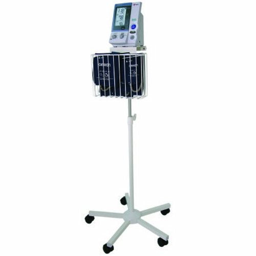 Omron, Blood Pressure Monitor Cart IntelliSense Stainless Steel 22 Inch Silver 5-7/8 X 12 X 21-1/2 Inch Bas, Count of 1