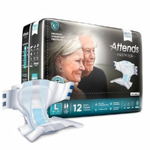 Attends, Unisex Adult Incontinence Brief Attends Premier Large, Count of 48