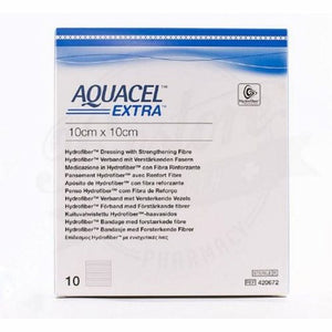 Convatec, Hydrofiber Dressing Aquacel  Extra Hydrofiber (Sodium Carboxymethylcellulose) 2 X 2 Inch, Count of 10