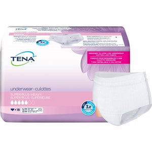 Tena, Female Adult Absorbent Underwear, Count of 18