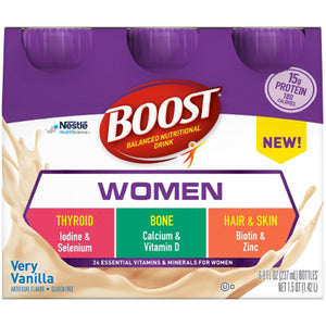 Nestle Healthcare Nutrition, Boost Balanced Nutritional Drink for Women, Count of 24