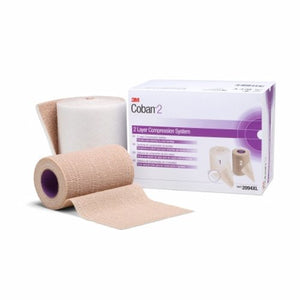 3M, 2 Layer Compression Bandage System 3M Coban 4 Inch X 3-4/5 Yard / 4 Inch X 6-3/10 Yard 35 to 40 mmHg, Count of 1