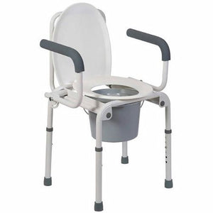 Mabis Healthcare, Commode Chair Mabis  Drop Arm Steel Frame Back Bar 19 to 23 Inch Height, Count of 1