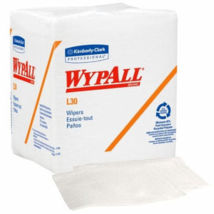 Kimberly Clark, Task Wipe WypAll L30 Light Duty White NonSterile Double Re-Creped 12 X 12-1/2 Inch Disposable, Count of 1080