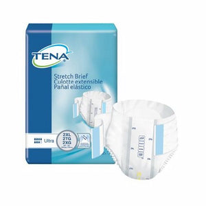 Tena, Unisex Adult Incontinence Brief TENA  Stretch Ultra Tab Closure 2X-Large Disposable Heavy Absorbency, Count of 64