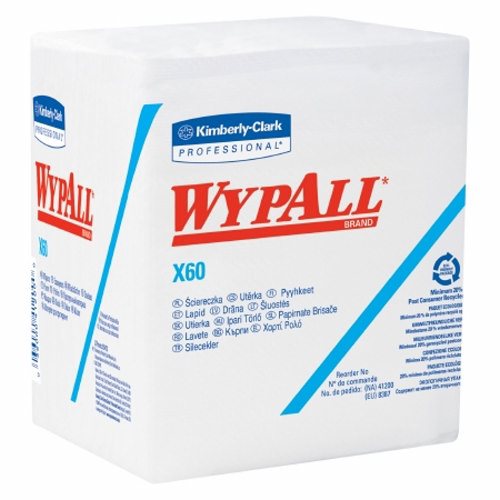 Lagasse, Task Wipe WypAll X60 Light Duty White NonSterile Cellulose / Polypropylene 12 X 12-1/2 Inch Reusable, Count of 1