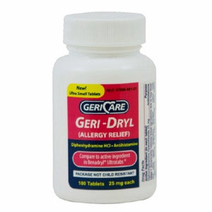 Basic Vitamins, Allergy Relief Geri-Dryl 25 mg Strength Tablet 100 per Bottle, Count of 1