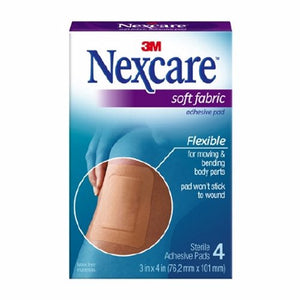 Nexcare, Adhesive Strip Nexcare 3 X 4 Inch Fabric Rectangle Tan, Count of 48