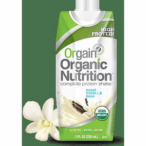 Orgain, Oral Supplement Orgain  Organic Nutritional Shake Sweet Vanilla Bean Flavor 11 oz. Container Carton, Count of 12